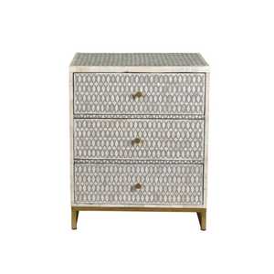 Décoration d'intérieur Belladec : Table de chevet moderne pour salon, légère, haut de gamme, écologique, faite à la main, avec motif incrusté d'os - Product Image 5