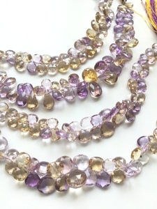 ลูกปัดอะเมทรินทรงหยดน้ำ 1 เส้น พลอยธรรมชาติสำหรับทำเครื่องประดับชั้นดี - Product Image 5