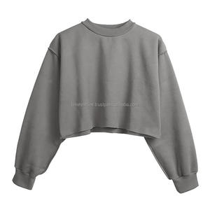 Sweat-shirt oversize personnalisé pour femme, col montant, imperméable, en Spandex/Polyester, avec logo frontal et manches lanternes, 300g - Product Image 2