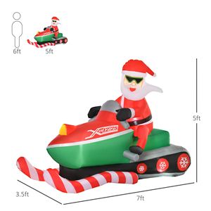 Decorazioni Natalizie da Esterno 7ft, Babbo Natale su Motoslitta con Luci LED, Tipo di Prodotto: Cappotti da Donna - Product Image 3