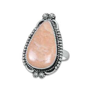 Anillos de Amazonita Melocotón Más Vendidos, con Engaste de Bisel, Plata de Ley 925, Minimalistas, Precio al por Mayor para Bodas - Product Image 2