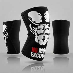 Weightlifting Neoprene Knee Sleeve Printed Workout <b>Trainer</b> Heavy Duty Knee Sleeves Powerlifting Knee Support Sleeves - Product Image 1