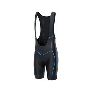 Cuissard de cyclisme pour homme ajusté, respirant, en Spandex et Nylon, avec dos en maille noire - Product Image 4