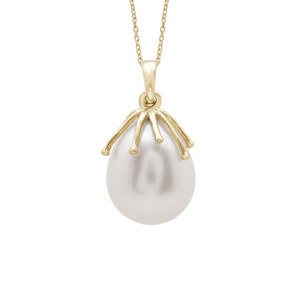 Colliers pendentifs en argent sterling 925, perle baroque naturelle de grande taille en forme de goutte d'eau, design classique en perle d'eau douce naturelle - Product Image 3