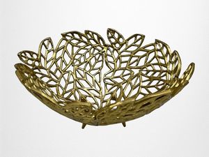 Decorative <b>Aluminum</b> Bowl Vintage Style Centerpiece <b>Container</b> For Home Dining And Interior Decoration - Product Image 3