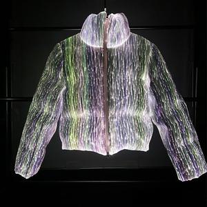 Chaqueta de Plumón con Cierre y Luces LED para Hombre, Impermeable, Informal, de Invierno - Product Image 3