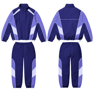 High Quality Solid Contrast Color Custom Logo Winter Men Unisex Hooded Windbreaker Nylon Lightweight <b>Tracksuit</b> - Product Image 4
