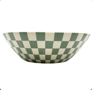 Wholesale Price Modern Bowl Salad Serving <b>Green</b> and White Pattern Enamel Large Fruits Storage Bowl for Kitchen Home Hotel Use - Product Image 1