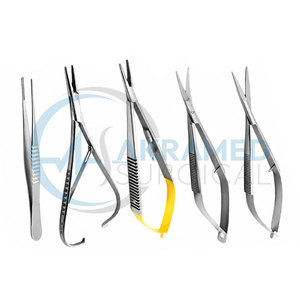 Ensemble d'instruments de microchirurgie dentaire de haute qualité, 11 pièces, en acier inoxydable, réutilisable, certifié CE, kit chirurgical - Product Image 4