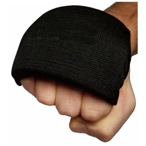 Protector de nudillos de algodón negro para boxeo, equipo de entrenamiento para todas las estaciones, ajuste cómodo - Product Image 1