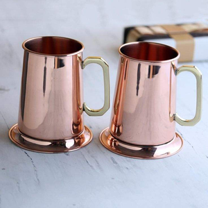 Mug à boire en cuivre tendance avec dessus en métal, meilleur design, mugs en cuivre antique, mug en cuivre pur - Product Image 2