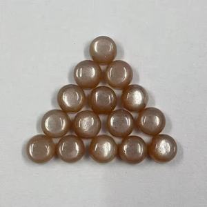 มูนสโตนสีน้ำตาลธรรมชาติขนาด 5 มม. แบบหลังแบนทรงกลม ขายดีที่สุด ขายส่งพลอยหลวมจากผู้ผลิตและผู้จัดจำหน่ายชาวอินเดีย - Product Image 1
