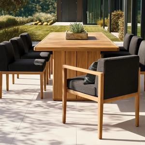 Silla individual en oferta, hecha de madera de teca con reposabrazos y espuma suave y duradera que tiene una larga vida útil. - Product Image 6