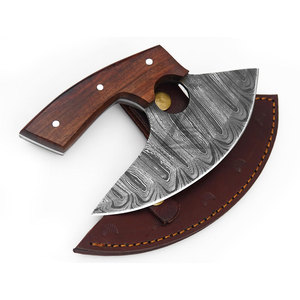 Professional Latest Design Pizza Cutting <b>Axe</b> with Damascus Steel Blade and <b>Wood</b> Handle Light Weight Customizable - Product Image 1