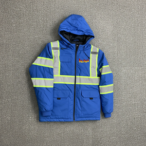 Chaqueta reflectante de alta visibilidad personalizada con múltiples bolsillos funcionales para el trabajo y actividades al aire libre - Product Image 1