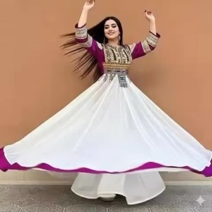 Handmade Afghan Embroidered Maxi <b>Dress</b> Vibrant Ethnic Boho Gown Traditional Long Sleeve <b>Dress</b> Women Casual <b>Dresses</b> Frock - Product Image 2
