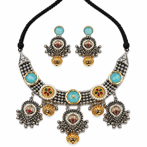 Garantía Comercial: Ghungroo Latkan de Aleación Bicolor Plata y Oro con Pedrería de Cristal, Diseño Elaborado, para Mujer, Estilo Bohemia, para Bodas y Parejas - Product Image 6