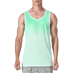 Mens Compression Gym Workout Tank Top Ribbed Cotton Knit Fitness <b>Stringer</b> Sleeveless Sports <b>Vest</b> Custom Logo OEM Casual Summer - Product Image 1