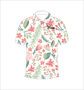 เสื้อโปโลพิมพ์ลายดอกไม้เขตร้อนแบบกำหนดเอง แขนสั้น สวมใส่สบาย เหมาะสำหรับกอล์ฟ เทนนิส ชุดทีมฤดูร้อน - Product Image 4