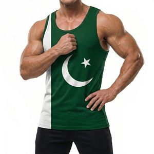 Wholesale Men's Customizable Printing Slim Fit Sleeveless Gym <b>Vest</b> Muscle Tank Top Breathable Athletic Fitness Sport Tank Tops - Product Image 2