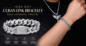 Bracciale da uomo LAX DIORE JEWELS in argento 925 rodiato con maglie cubane, moissanite taglio baguette incastonata a castone, stile geometrico Hip Hop - Product Image 6