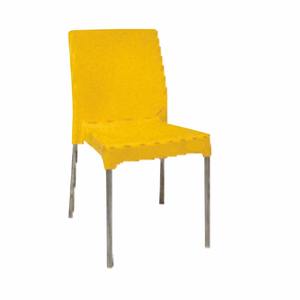 Chaise en plastique avec pieds en acier, chaise de salle à manger et de bureau moderne robuste, cadre métallique solide, mobilier de qualité export. - Product Image 2