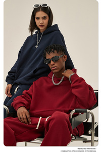 Custom Printed Terry Long Sleeve Crewneck Sweatshirt OEM Service Unisex Plus Size <b>Men's</b> Hoodies Custom <b>Pullover</b> Hoodies Custom - Product Image 2