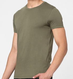 Camiseta de Algodón Lisa para Hombre con Logotipo Personalizado OEM, Corte Regular, Suave, Transpirable, Ecológica, Cuello Redondo, Ropa Casual de Primera Calidad - Product Image 4