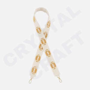 Sac à bandoulière de luxe personnalisé CRYSTAL CRAFT fait main, écologique, avec sangle perlée, idéal pour les jours de match, élégant - Product Image 6