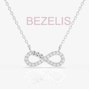 Collar de Diamantes Infinitos en Oro Rosa con Corazones, Piedra Redonda de Corte Brillante Cultivada en Laboratorio, Joyería Fina para Mujer, Ideal para Regalo y Fiesta - Product Image 4