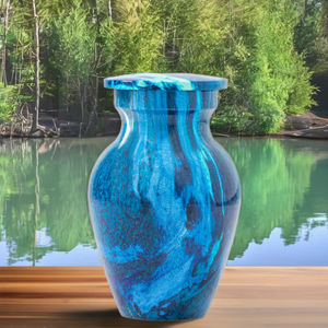 Urne/Vase commémorative en métal décoratif sculpté antique pour la décoration de la maison - Product Image 3