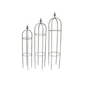 Nouveauté : Obélisque de jardin en fer léger pour plantes grimpantes, lot de 3 supports de plantes connectables - Product Image 1