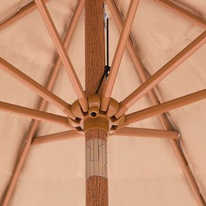 Ombrellone da Giardino Francese con Tetto in Paglia e Inclinazione Regolabile, 2,7 m Tetto in paglia sintetica PP resistente e 8 stecche metalliche - Product Image 3