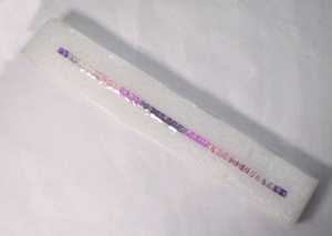 พลอยแซฟไฟร์ทรงปรินเซสคัทหลากสี: พลอยคอรันดัมหลากสีจากห้องปฏิบัติการสำหรับทำเครื่องประดับ ขนาด 7.5 นิ้ว - Product Image 2