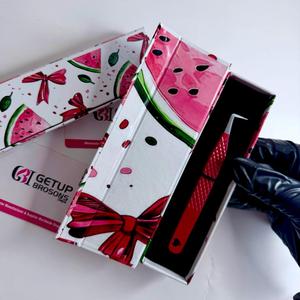 แหนบดึงขนตา Getup Brosons impex ลายแตงโม 90 องศา ทำจากสแตนเลส ปลายเรียบ/ปลายไฟเบอร์ บรรจุในกล่องเครื่องมืออย่างดี - Product Image 5