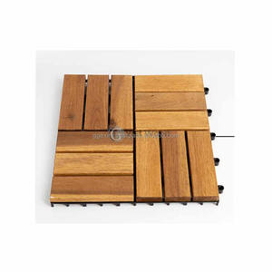 Baldosas de piso entrelazadas de madera de acacia impermeables para uso en interiores y exteriores - Product Image 6