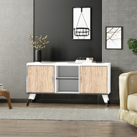 Meubles de salon pour maison moderne, support TV en bois 26_0110 OEM, fabriqué en Malaisie pour appartements, entrée, panneaux de bois, hôpitaux