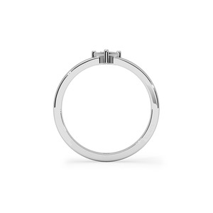 Bague en diamant naturel en forme de cœur en argent sterling 925 |   Bague d'amour minimaliste pour femmes - Product Image 6