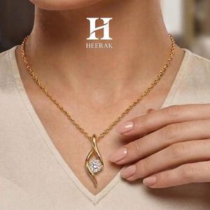 Elegante Collar con Colgante de Diamante Solitario en Espiral, Chapado en Oro de 14k, Colgante Moderno Trenzado para Mujer, Joyería Fina Minimalista - Product Image 2