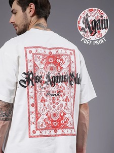 Camiseta Oversize para Hombre, de Algodón, Manga Corta, Hombros Caídos, Estilo Boxy, Casual, con Bloques de Color y Gráficos, Estilo Urbano, Top Holgado - Product Image 2