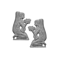 Figurines modernes en fonte à poser au sol, pour l'entrée de villa, avec salutation Namaste, éléments décoratifs de luxe et d'adoration
