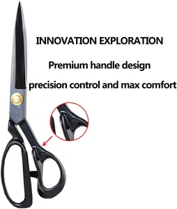 Ciseaux de tailleur pour vêtements noirs de 10 pouces, ciseaux en tissu pour la couture - Product Image 2