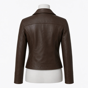 Veste de moto en cuir véritable pour femmes, qualité supérieure, respirante, vêtements d'extérieur décontractés, fabrication sur mesure, service OEM, design personnalisé - Product Image 2