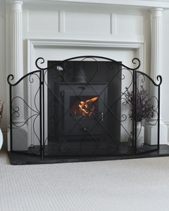 Écran de cheminée en métal courbé Heritage Arc, grille anti-étincelles, protection de foyer autoportante, résistant à la chaleur, finition bronze - Product Image 6