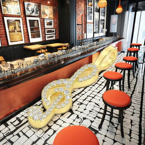 SHRAMAN JEWELS Colgante Musical Personalizable de Oro Amarillo de 10K con Baño de Rodio y Diamante Natural en Forma de Clave de Sol, Amuleto Unisex para Amantes de la Música - Product Image 5