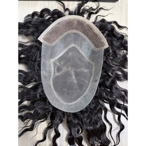 Prothèse capillaire complète en dentelle, cheveux humains bouclés pour ondulations naturelles, ondulations profondes, boucles crépues, densité 130%, design central, 100% nouée à la main - Product Image 5