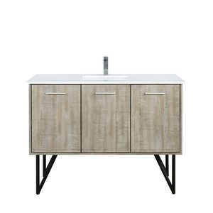 Acacia Rustica 48 Pollici X 20 Pollici Mobile da Bagno con Top in Quarzo Bianco e Set di Rubinetti Cromati 48 Pollici L X 20 Pollici D - Product Image 1