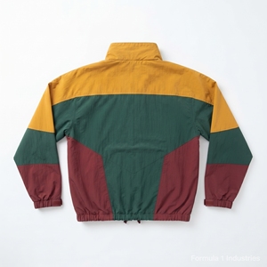 เสื้อแจ็คเก็ตนักแข่งสีสันตัดกันสำหรับผู้ชาย ยี่ห้อ Formula 1 Industries แบบซิป คอตั้ง สปอร์ต คุณภาพสูง กันลม สำหรับฤดูหนาว ผลิตจากไนลอน 100% - Product Image 2