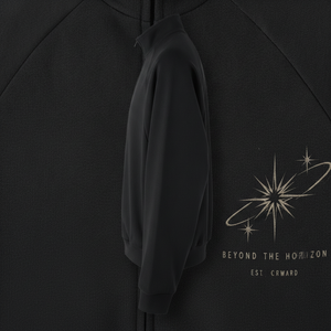 Sudadera con Cremallera Completa NOVA para Hombre, Diseño Celestial Negro, Felpa de Algodón, OEM ODM - Product Image 5