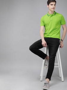 เสื้อกอล์ฟผู้ชายประสิทธิภาพสูง ผ้าฝ้าย 100% ปรับแต่งโลโก้ได้ ปักเต็มตัว พิมพ์ลาย ระบายอากาศได้ดี ผ้าเจอร์ซีย์ แขนสั้น - Product Image 4